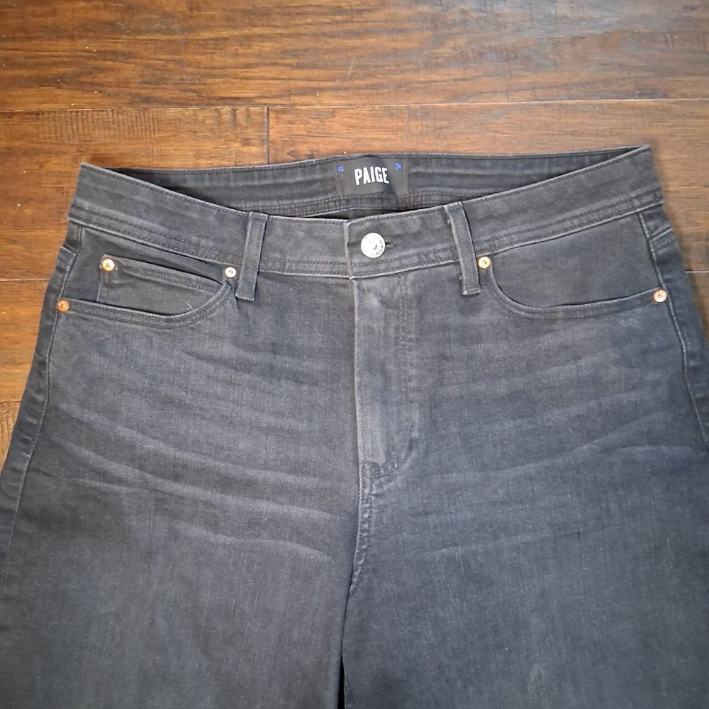 PAIGE Nellie High Rise Wide Leg Raw Hem Ankle Jeans - Picture 3 of 12